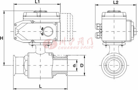 電動快裝球閥 結(jié)構(gòu)圖