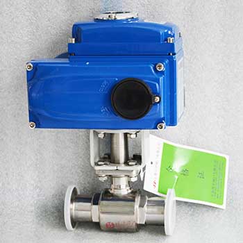 衛(wèi)生級電動三通球閥圖片