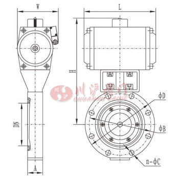 氣動(dòng)真空蝶閥結(jié)構(gòu)圖