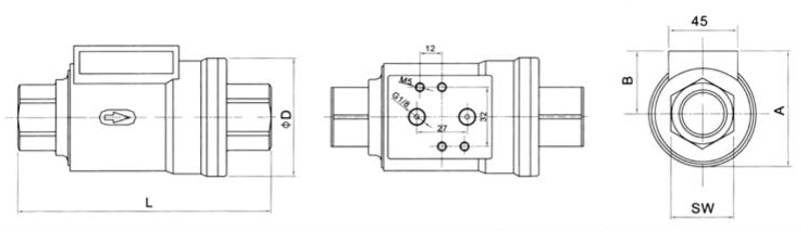 氣動(dòng)梭閥結(jié)構(gòu)圖