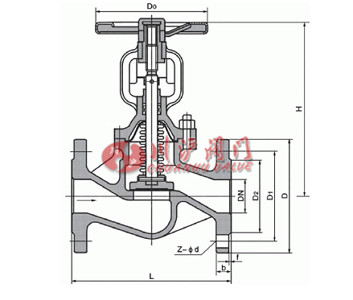 氣動波紋管截止閥結構圖
