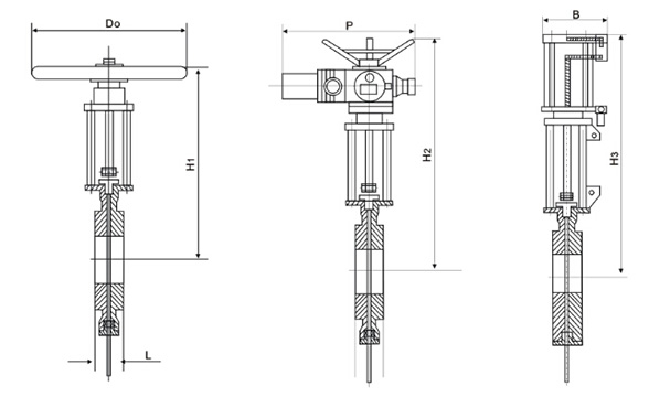 氣動(dòng)穿透式插板閥結(jié)構(gòu)圖
