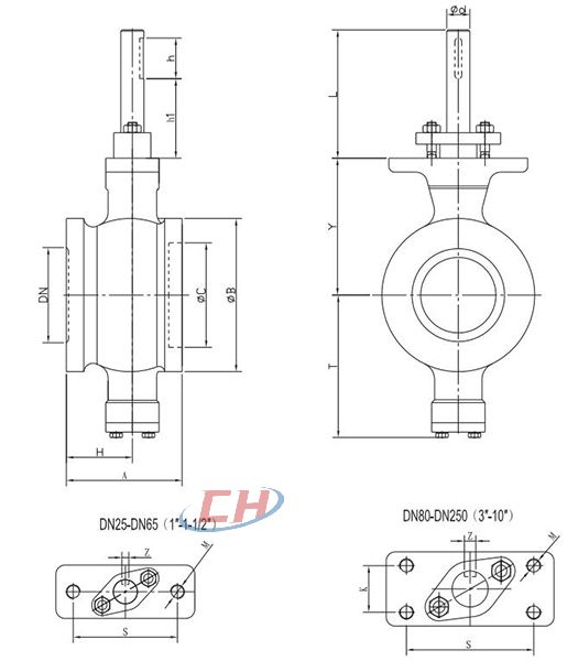 對夾式V型球閥結(jié)構(gòu)圖