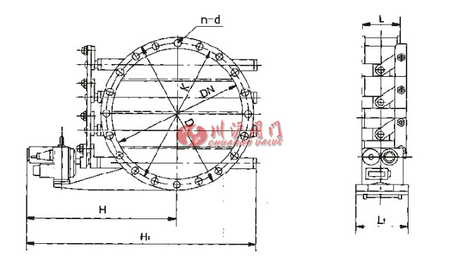 電動百葉蝶閥結(jié)構(gòu)圖