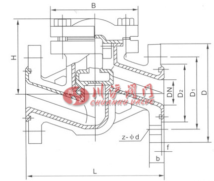 襯膠止回閥 結(jié)構(gòu)圖